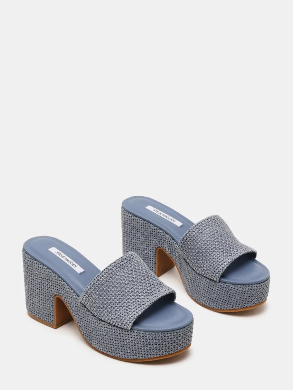 Steve Madden Trippy Blue Braided Slide Mules. Sz: 9
